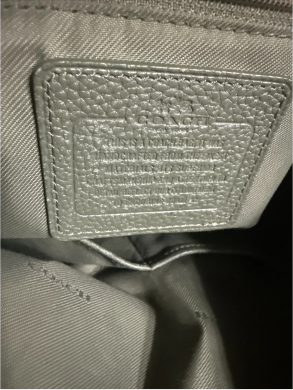 COACH Elle Hobo MILITARY GREEN Zipper Pocket W/ Crossbody Strap